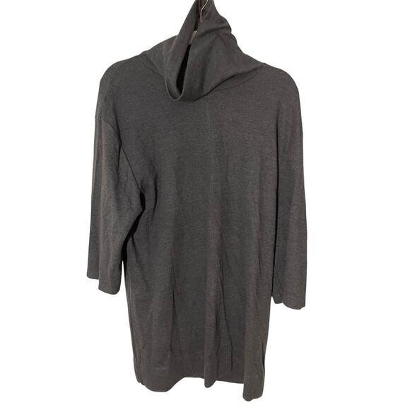 Zara Women's Heathered Gray L Turtleneck Lagenlook Minimalist Long Sleeve Dress - Picture 1 of 4